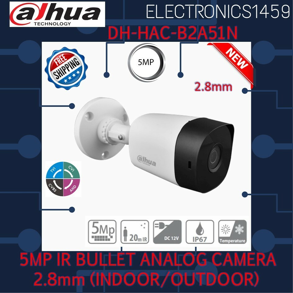 Camara Tubo Dahua Hdcvi De 5Mp  Dh-Hac-B2A51N